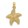 Gold Polished Starfish Pendants