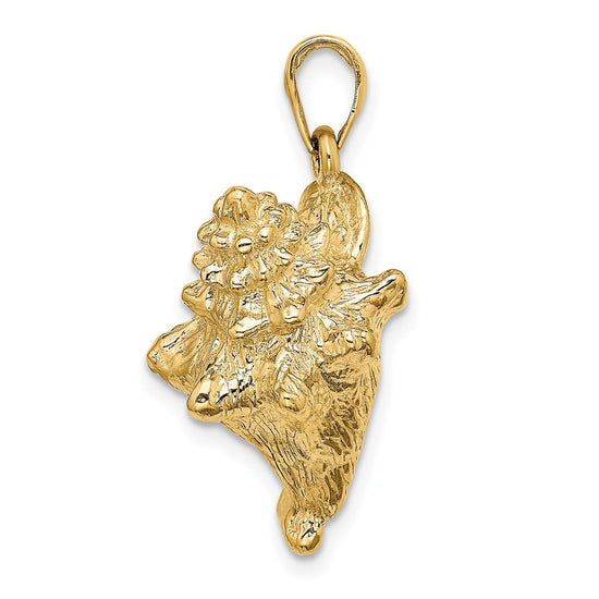 Gold Polished Sea Shell Pendants