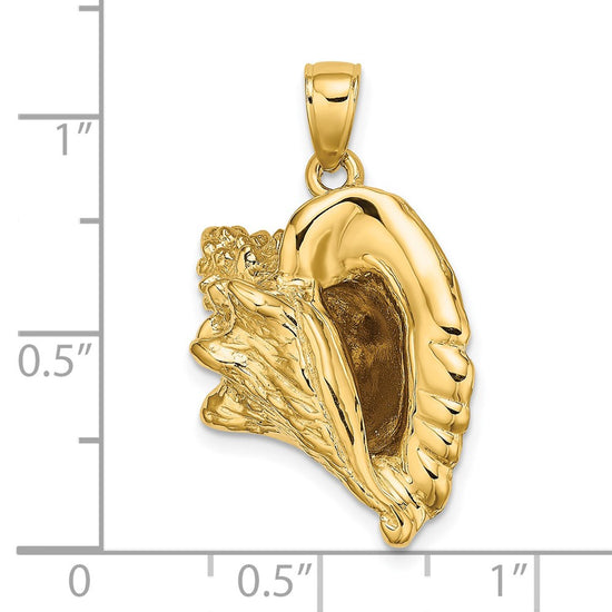 Gold Polished Sea Shell Pendants