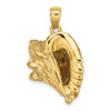 Gold Polished Sea Shell Pendants