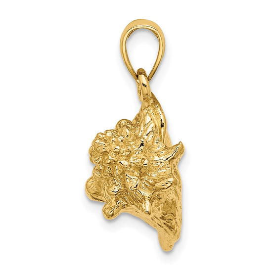 Gold Polished Sea Shell Pendants