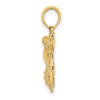 14K Polished Shell, Starfish and Sand Dollar Cluster Charm