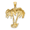 Gold Polished Palm Tree Pendants