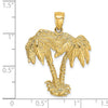 Gold Polished Palm Tree Pendants