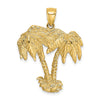 Gold Polished Palm Tree Pendants