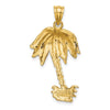 Gold Polished Palm Tree Pendants