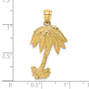 Gold Polished Palm Tree Pendants