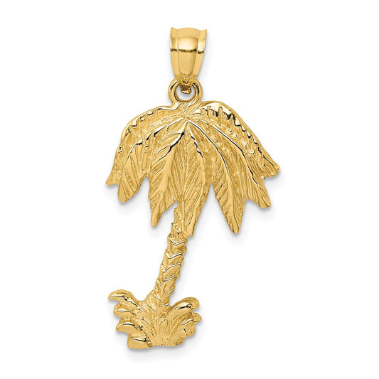 Gold Polished Palm Tree Pendants