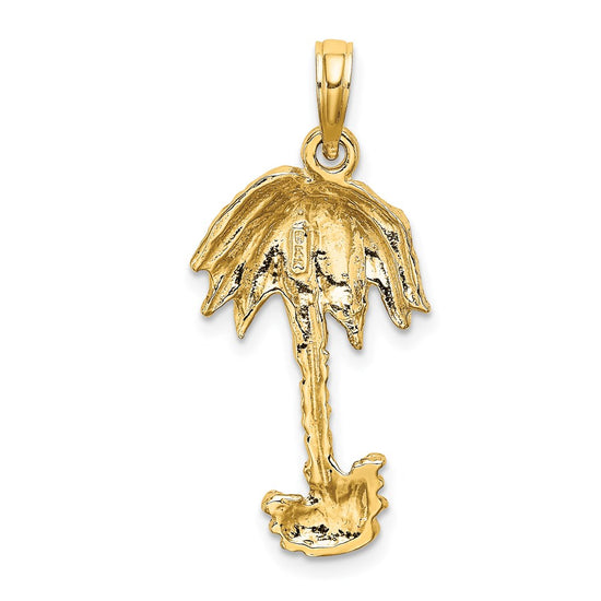 Gold Polished Palm Tree Pendants