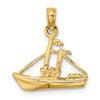 14K 3-D Tug Boat Charm