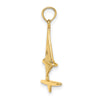 Gold Polished Sailboat Pendant