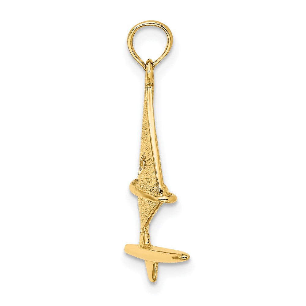 Gold Polished Sailboat Pendant