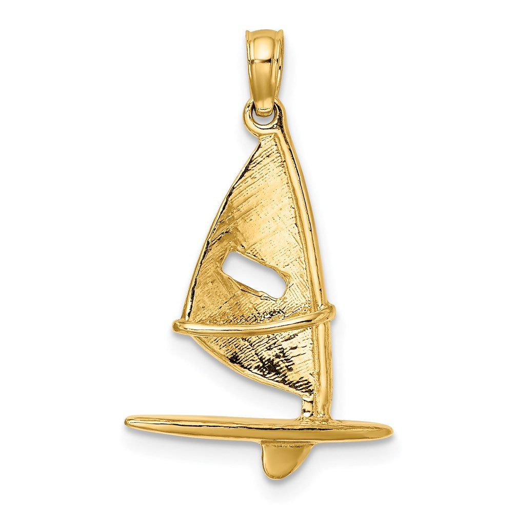 Gold Polished Sailboat Pendant