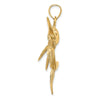 Gold Polished Fish Pendants