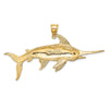 Gold Polished Fish Pendants