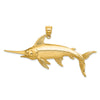 Gold Polished Fish Pendants