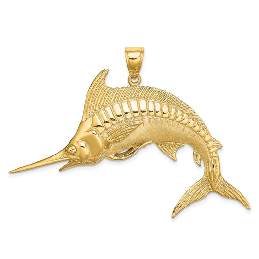 Gold Polished Fish Pendants