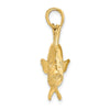 14K Large 3-D Polished Skipjack Tuna Fish Charm