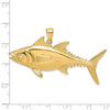14K Large 3-D Polished Skipjack Tuna Fish Charm