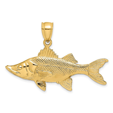 Gold Polished Fish Pendants