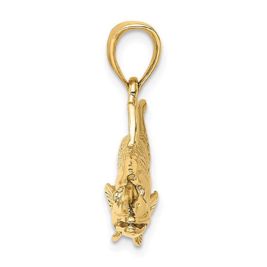 Gold Polished Fish PendantsK