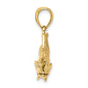 Gold Polished Fish PendantsK