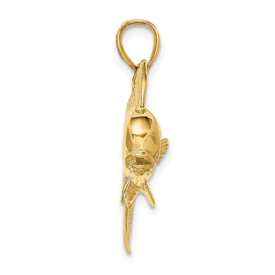 Gold Polished Fish Pendants