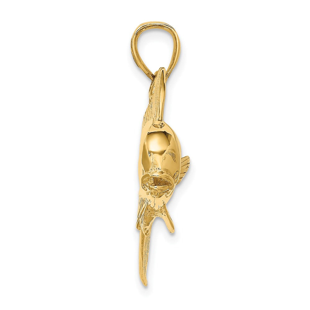 Gold Polished Fish Pendants