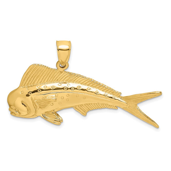 Gold Polished Fish Pendants