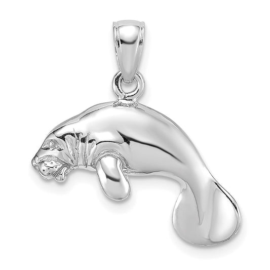 Gold Polished Manatee Pendants