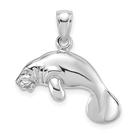 Gold Polished Manatee Pendants