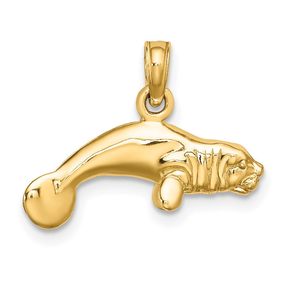 Gold Polished Dolphin Pendants