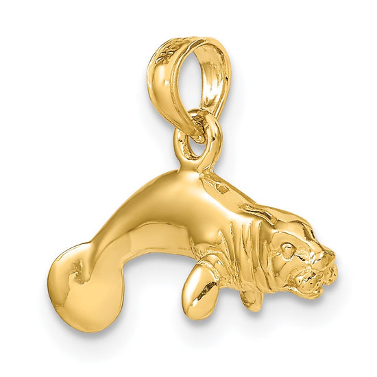 Gold Polished Dolphin Pendants