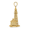 14K Large 3-D SANIBEL ISLAND Lighthouse Charm