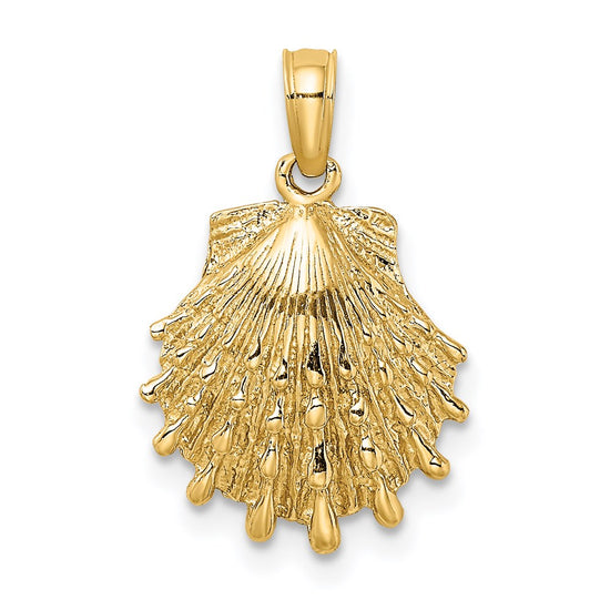 Gold Polished Sea Shell Pendants