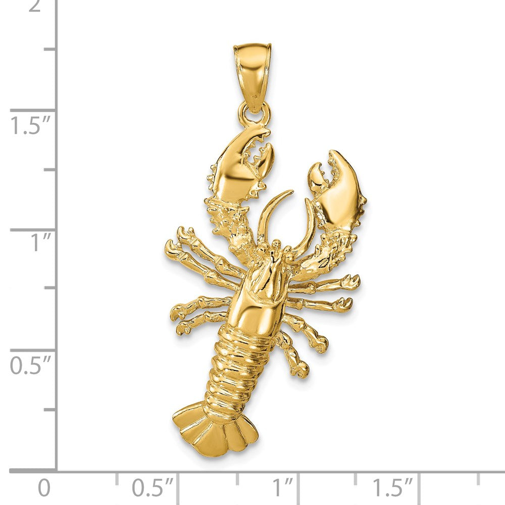 Gold Polished Lobster Pendants