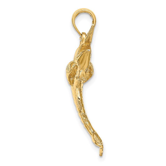 Gold Polished Fish Pendants