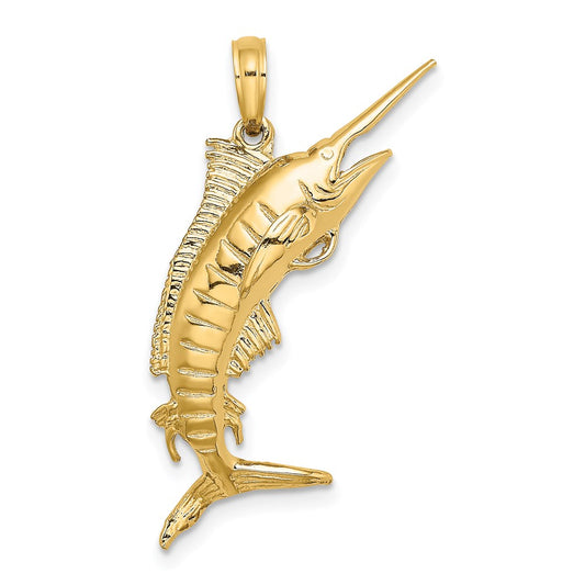 Gold Polished Fish Pendants