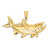 Gold Polished Fish Pendants
