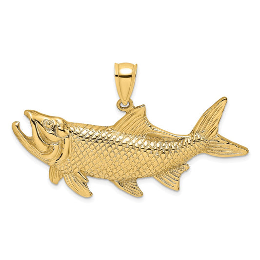 Gold Polished Fish Pendants