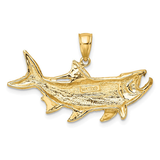 Gold Polished Fish Pendants