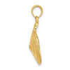 14K Textured Troca Shell Charm
