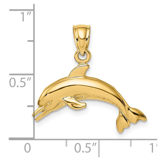 Gold Polished Dolphin Pendants