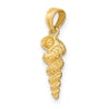 Gold Polished Sea Shell Pendants