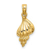 Gold Polished Sea Shell Pendants