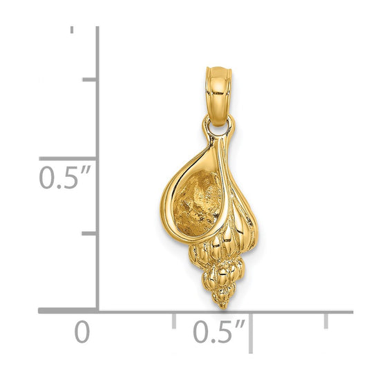 Gold Polished Sea Shell Pendants