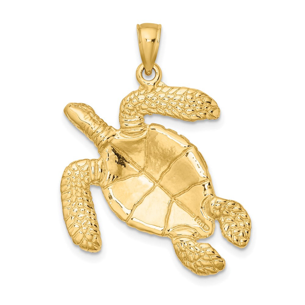 Gold Polished Turtle Pendants