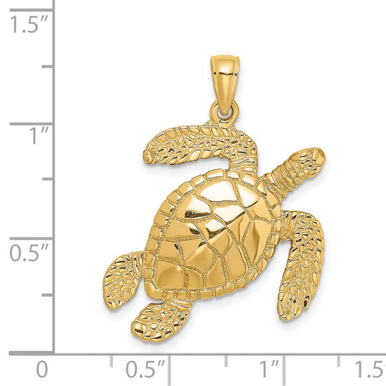 Gold Polished Turtle Pendants
