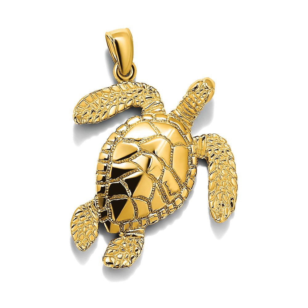 Gold Polished Turtle Pendants