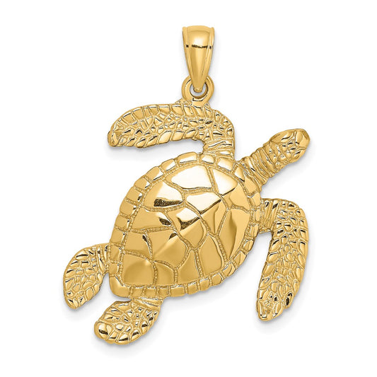 Gold Polished Turtle Pendants